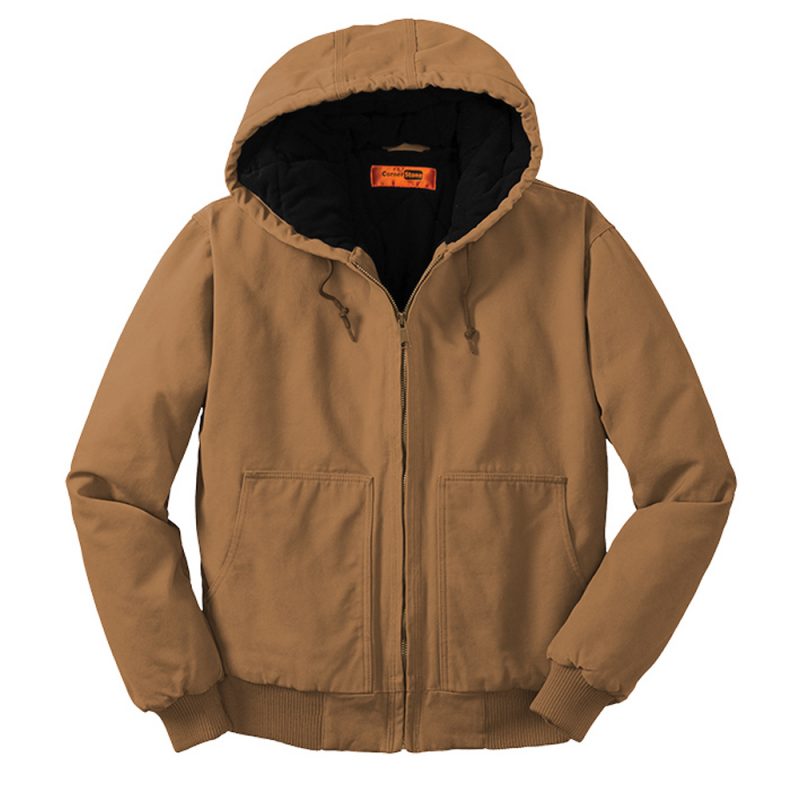 CSJ41  CornerStone® Washed Duck Cloth Insulated Hooded Work Jacket